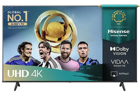 Hisense 43A69Q 4K Ultra HD 43" LED Smart TV VIDAA Wi-Fi (Nero)