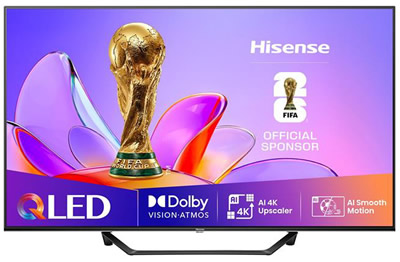Hisense 43A79Q 4K Ultra HD 43" QLED Smart TV WiFi Vidaa (Nero)